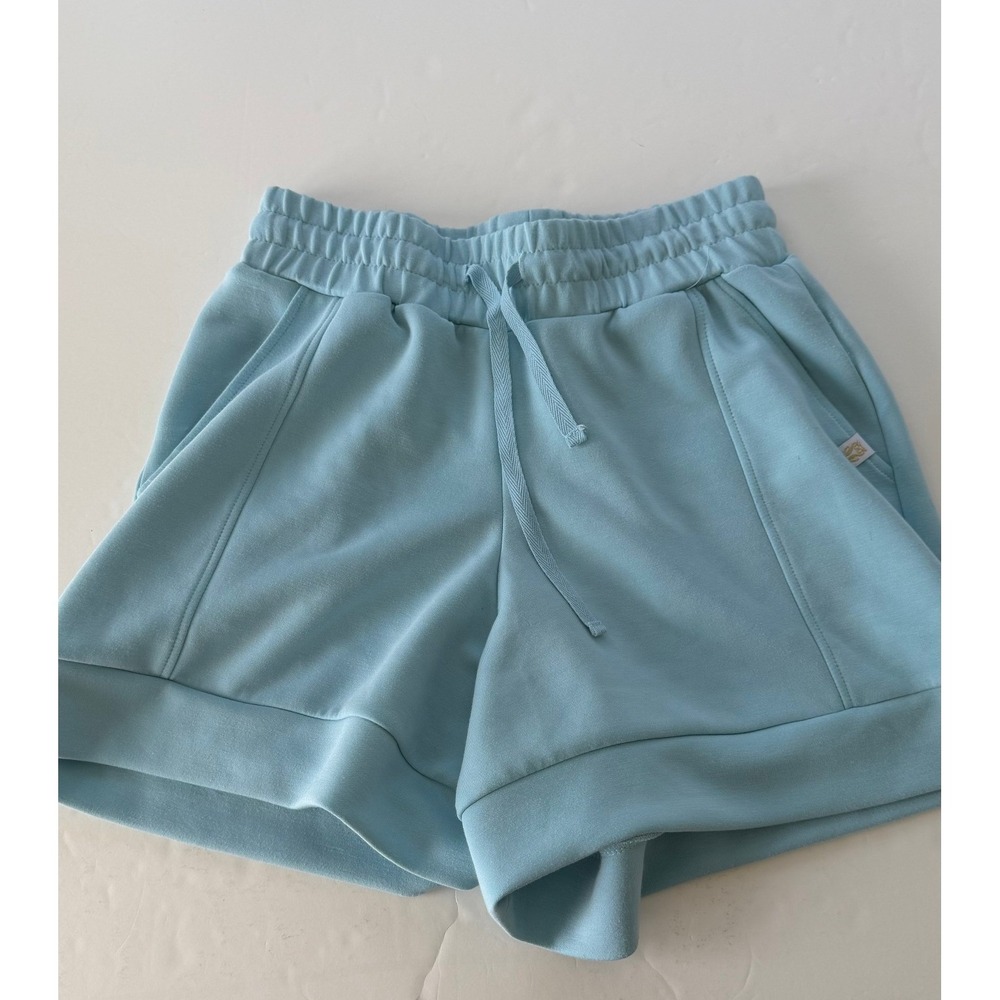 Simply Southern Womens Light Blue XL Oversized Sweatshirt S Shorts 2 Piece - Picture 5 of 8